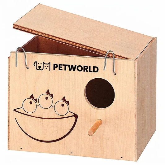 Petworld Wooden Bird Nest Box
