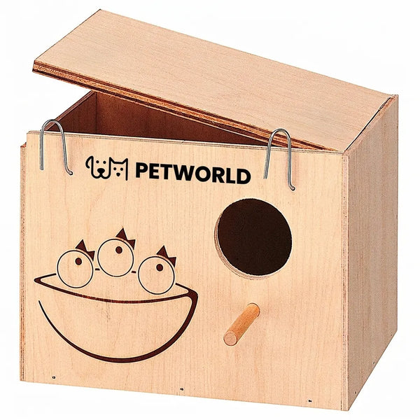 Petworld Wooden Bird Nest Box