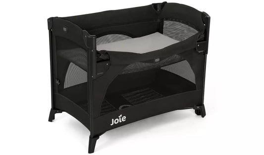 Joie Kubbie Sleep Bedside Crib & Travel Cot – Shale Foldable Baby Sleeper